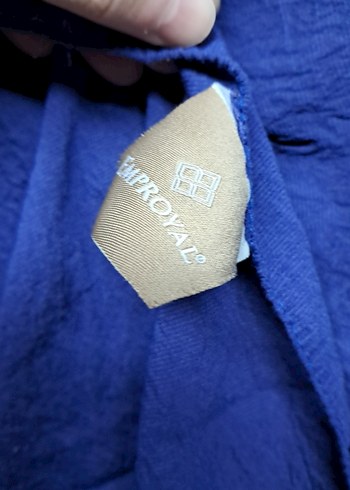 Lacivert  Drapeli Kadın Şal - Görsel 3