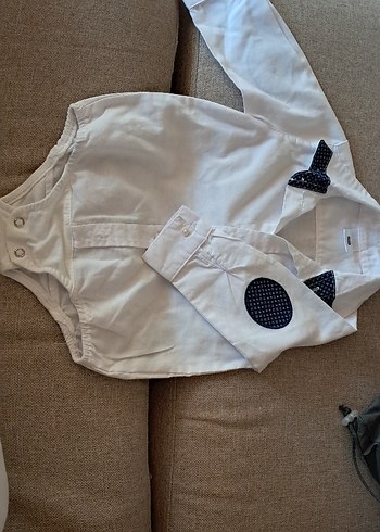 Düğmeli Beyaz Bebek Uzun Kollu Tulum - Görsel 4