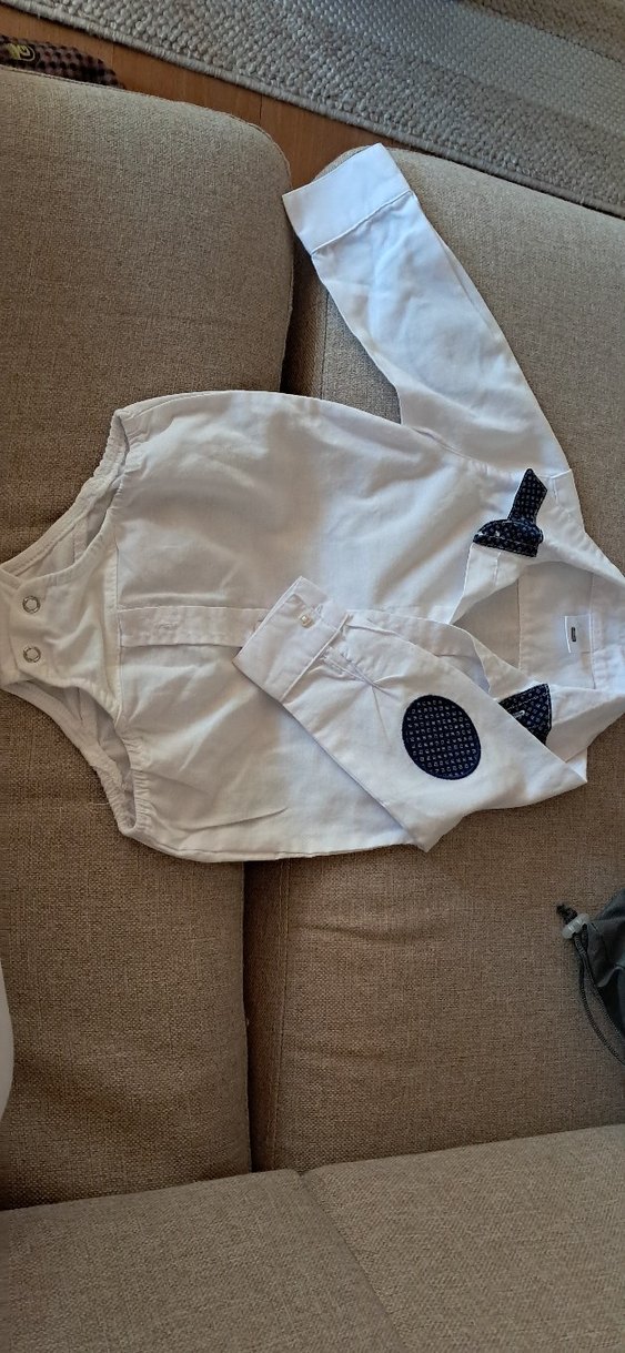 Düğmeli Beyaz Bebek Uzun Kollu Tulum - Görsel 4