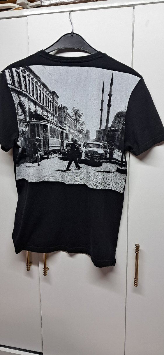 Siyah erkek Kısa Kollu Tişört - Görsel 2