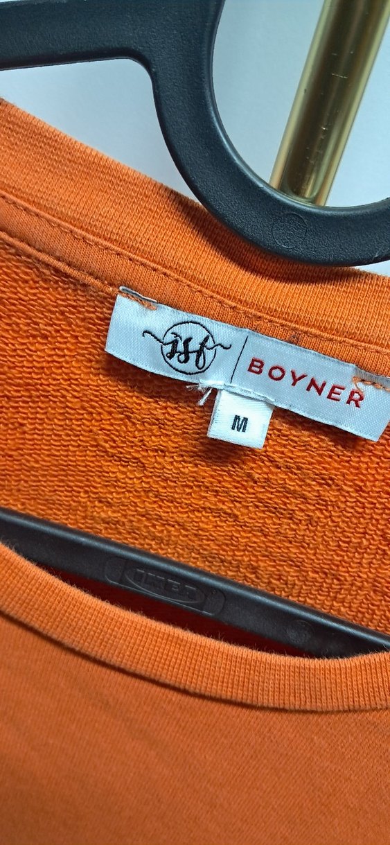 Kadın Turuncu Bisiklet Yaka Sweatshirt - Görsel 3