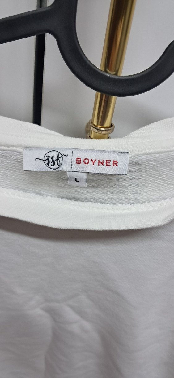 Kadın Beyaz Pamuklu Salaş Sweatshirt - Görsel 3