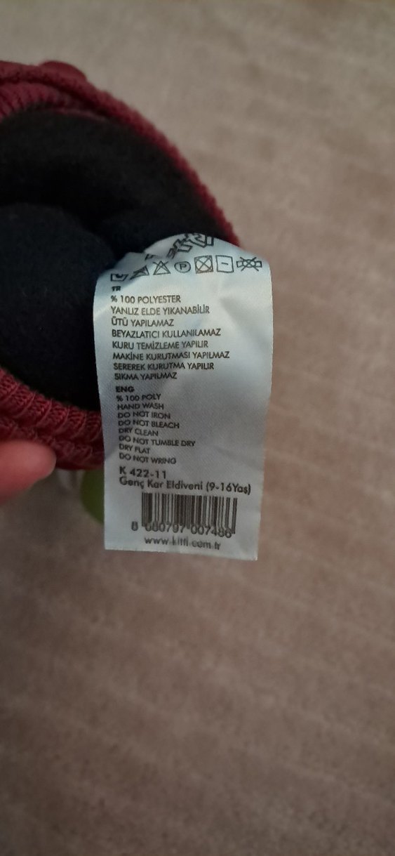 Kızlar için Çok Renkli Polar Eldivenler - Görsel 4