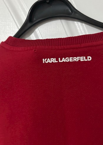 Kırmızı Kadın Sweatshirt Karl Lagerfeld Baskılı - Görsel 5