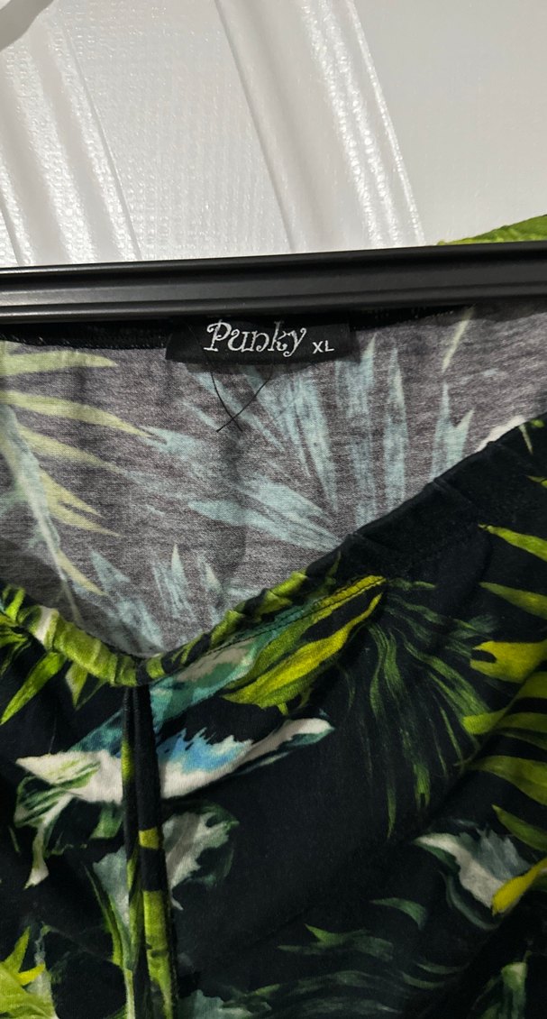 Yeşil Desenli Mini Straplez Tulum - Görsel 4