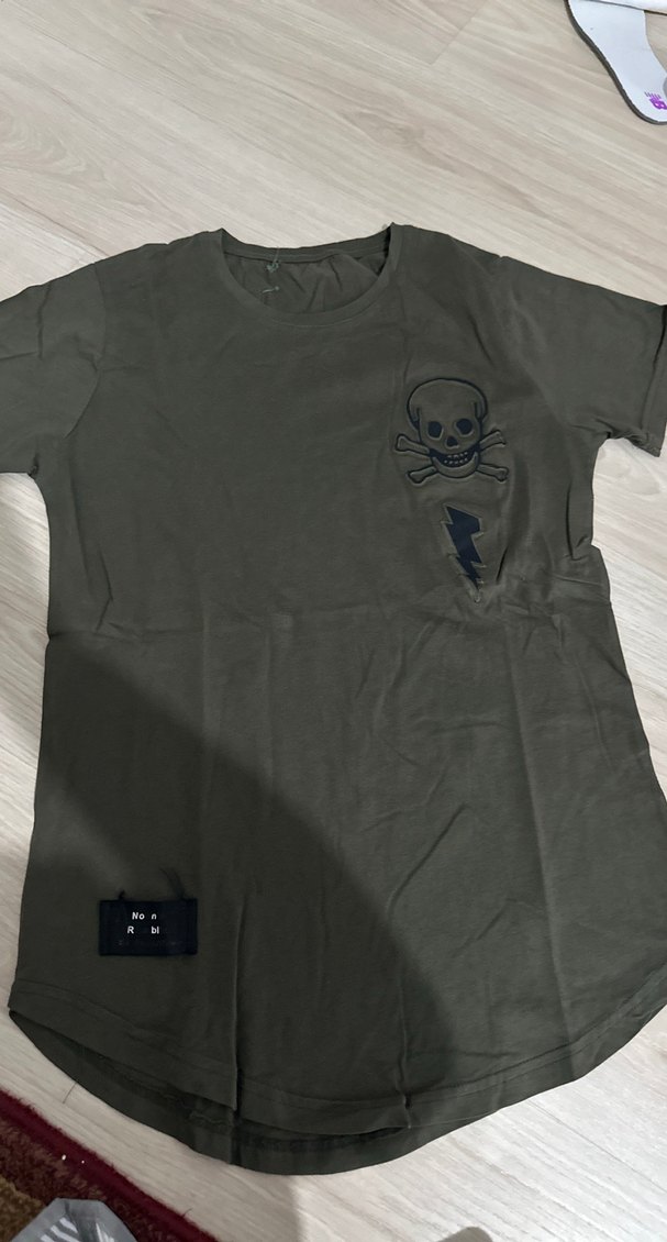 Erkek Siyah Pamuklu Baskılı Rock Tişört 8 adet tshirt - Görsel 3