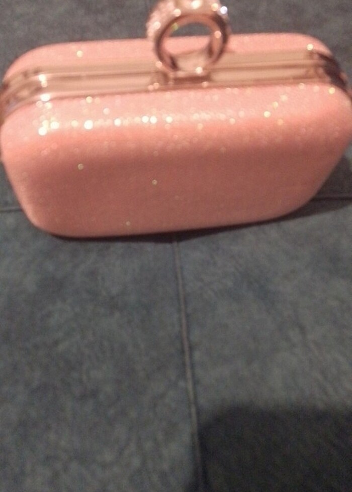 Küçük simli el çantası  - Görsel 2