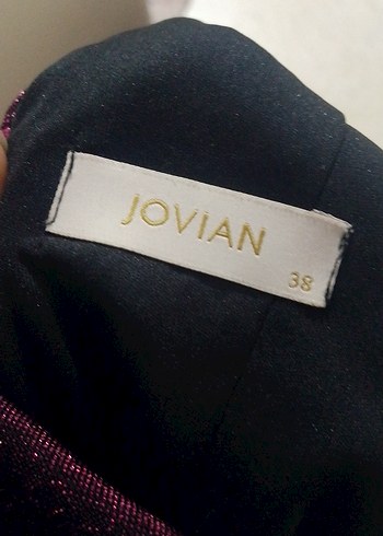 Bordo V Yakalı Uzun Parlak Abiye Elbise - Görsel 5