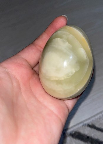 Beden Bej Doğal Taş Dekoratif Yumurta