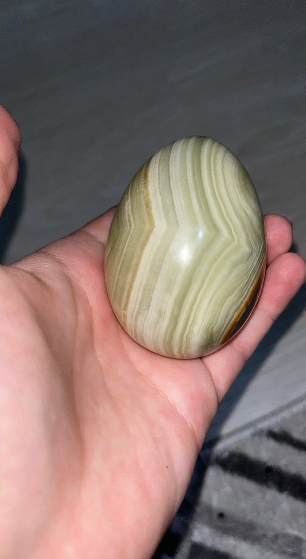 Bej Doğal Taş Dekoratif Yumurta - Görsel 2