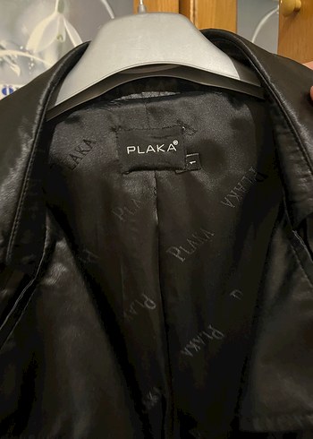 Siyah Deri Kemerli Midi Trençkot vintage - Görsel 4