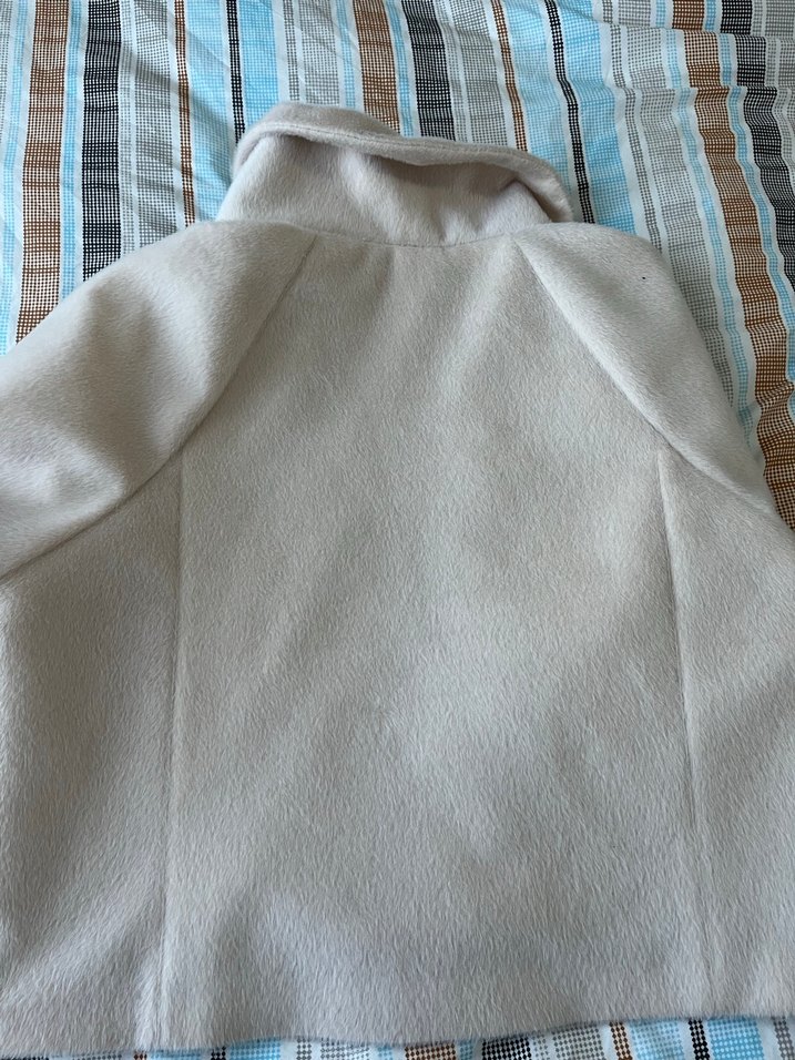 Düğmeli Bej Midi Kadın Kaban - Görsel 3