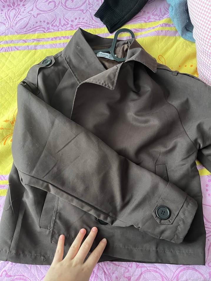 Düğmeli Kahverengi Midi Trençkot - Görsel 3