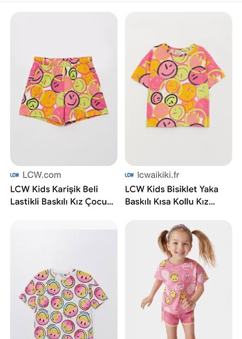 LCW Kids Pembe Tie-Dye Baskılı Kız Takımı
