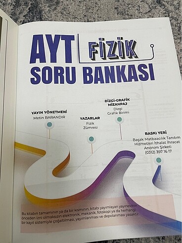 Ayt fizik soru bankası