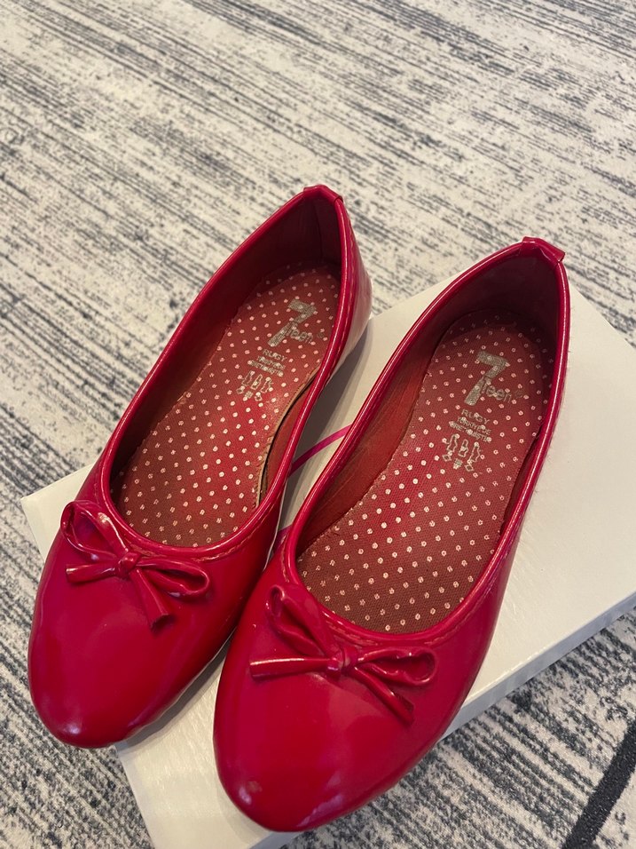 Kız Çocuk Kırmızı Fiyonklu Babet - Görsel 3