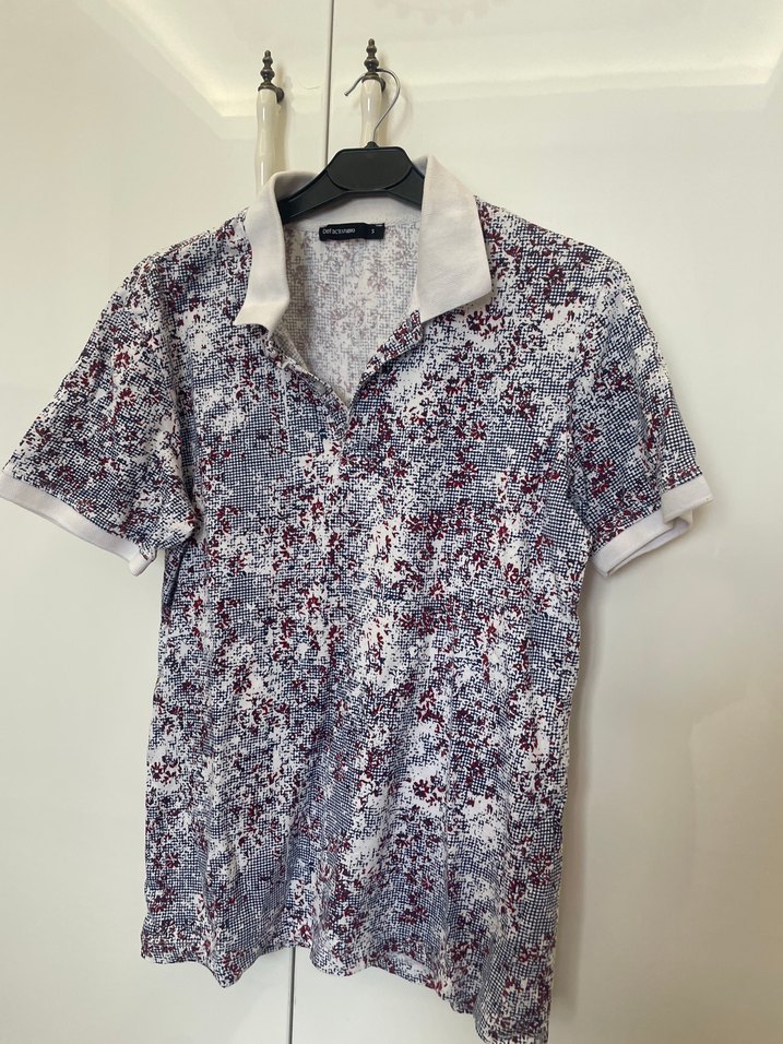 Düğmeli Erkek Polo Tişört Gri Bordo - Görsel 4