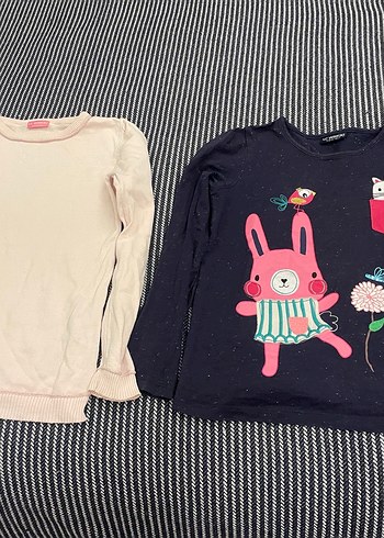 Kız Çocuk Çok Renkli Uzun Kollu Baskılı Tişört - Görsel 3