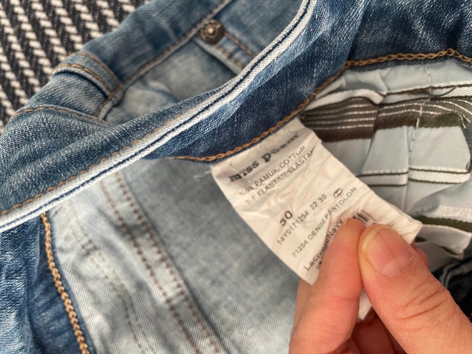 Mavi Kadın yırtık Kot Pantolon - Görsel 4