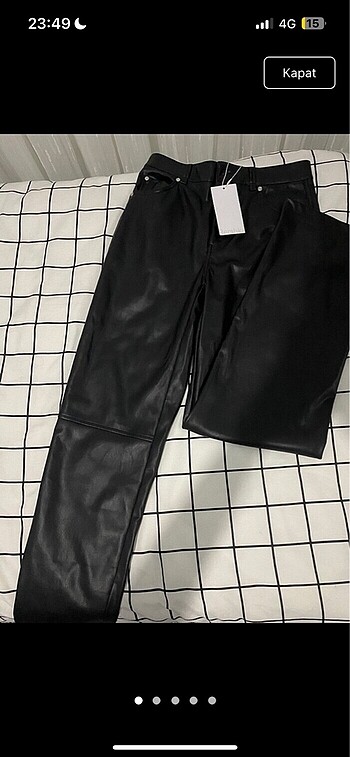 Bershka deri pantolon