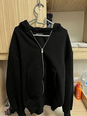 Zara Zara Oversıze Fermuarlı Sweatshırt
