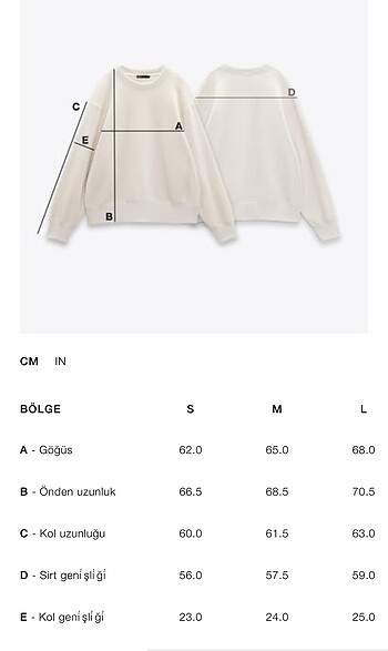 s Beden Zara Oversıze Fermuarlı Sweatshırt