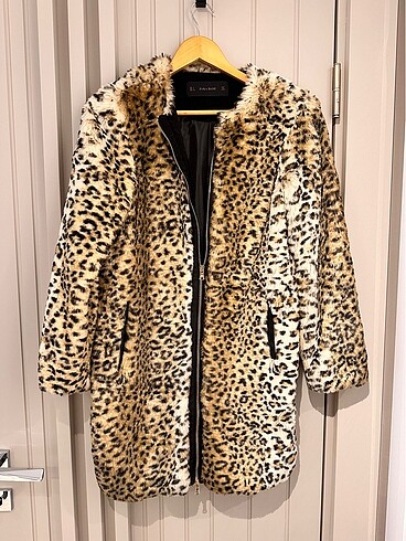 Zara leopar peluş kürk