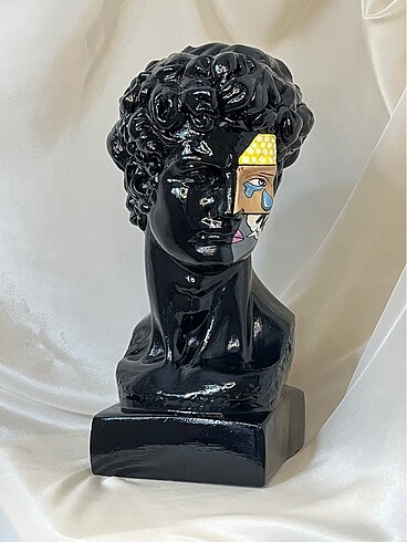 Beden siyah Renk El boyaması pop art davut heykel
