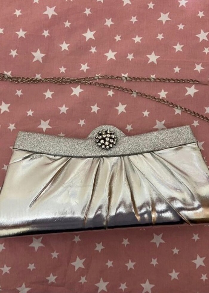 Gümüş Abiye Çanta - Görsel 2