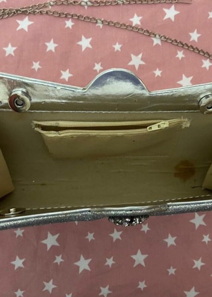 Gümüş Abiye Çanta - Görsel 3