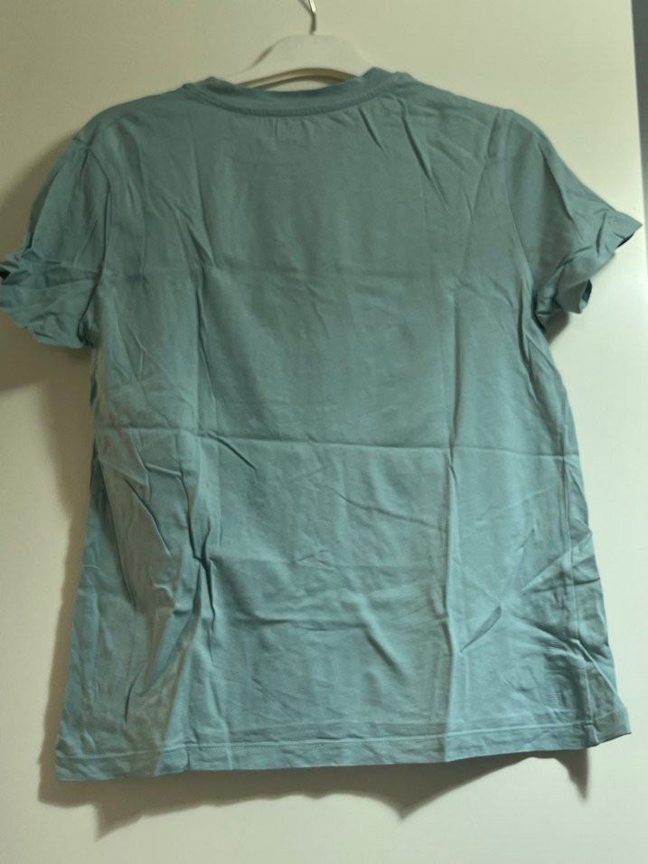 Turkuaz Baskılı Kız Tişörtü, Kısa Kollu - Görsel 2