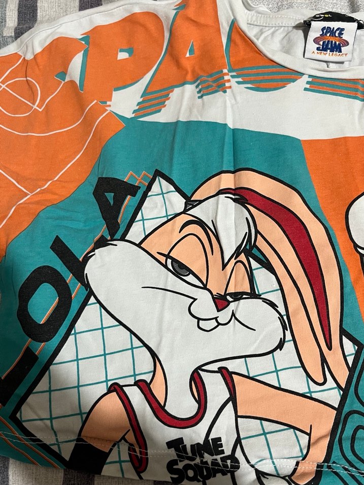 Renkli Baskılı Kız Tişörtü - Görsel 5