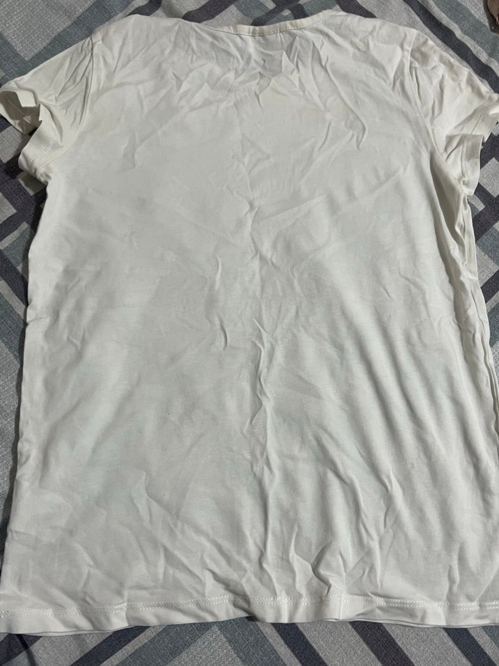 Nakışlı Beyaz Kadın Bohem Tişört - Görsel 2