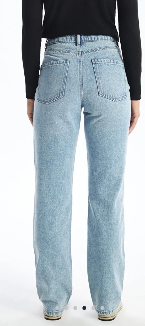 Mavi Pastel Midi Kadın Denim Pantolon - Görsel 2