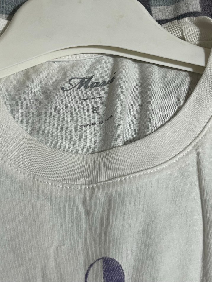 Bohem Desenli Kadın Beyaz Tişört - Görsel 3