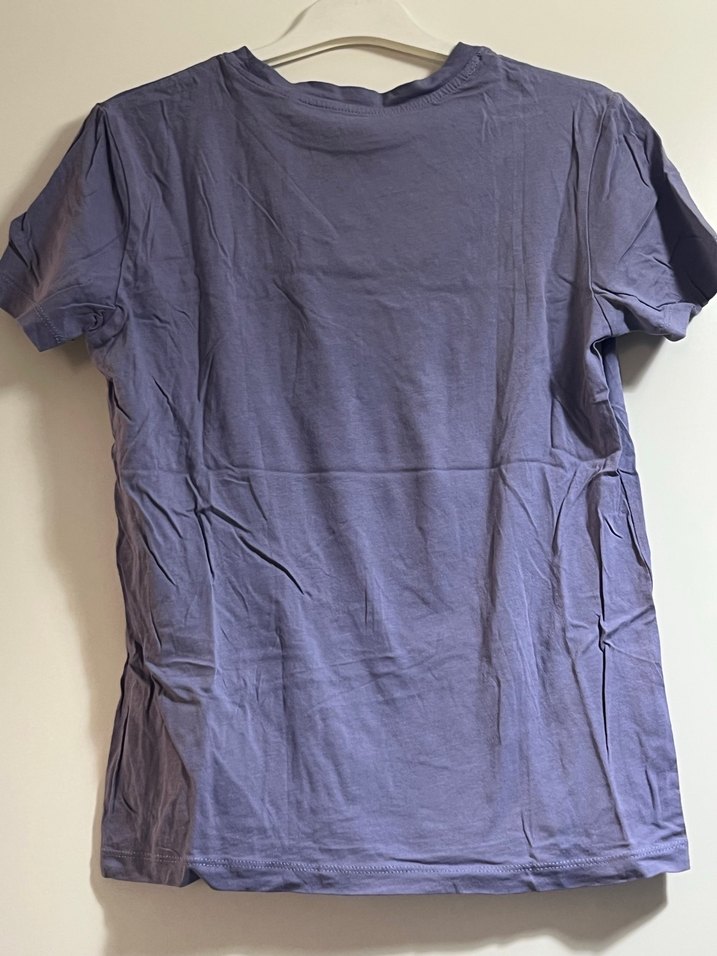 Mor Baskılı Bohem Kadın Tişört - Görsel 2