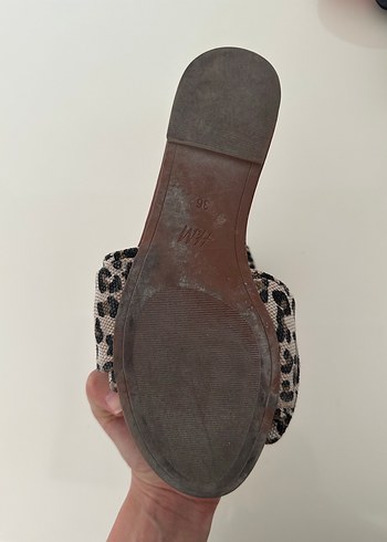 H&M H&M Leopar desenli fiyonklu Kadın Terlik