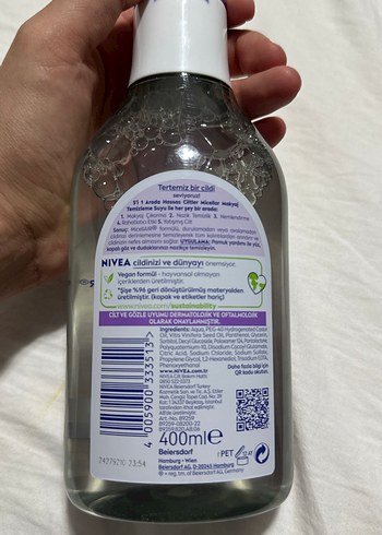 Nivea 5in1 Micellar Water Makyaj Temizleme Suyu 400 ml - Görsel 2
