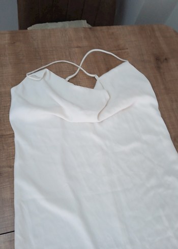 Karen Millen Beyaz Keten Askılı Uzun Elbise