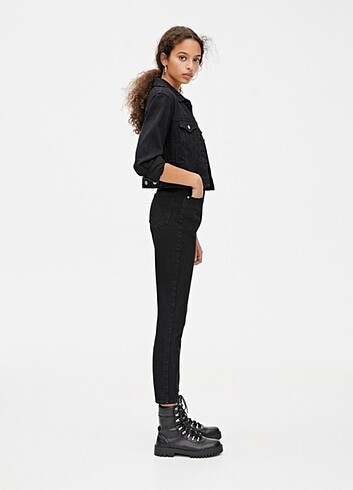 Pull and Bear Pull and bear etiketli mom jean