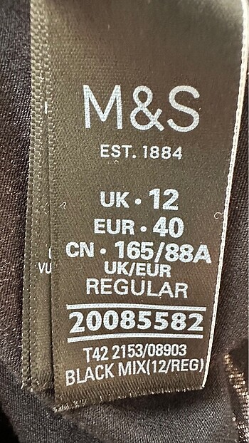 40 Beden kahverengi Renk Marks Spencer elbise