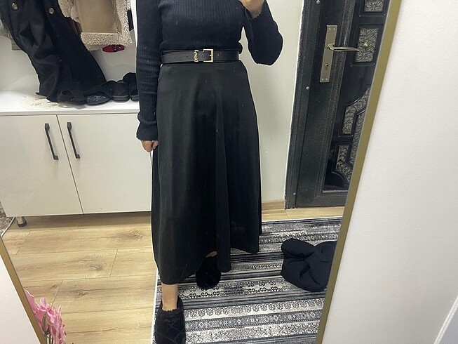 m Beden siyah Renk Kloş etek