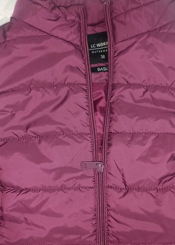 Bordo Fermuarlı Kadın Şişme Yelek - Görsel 2