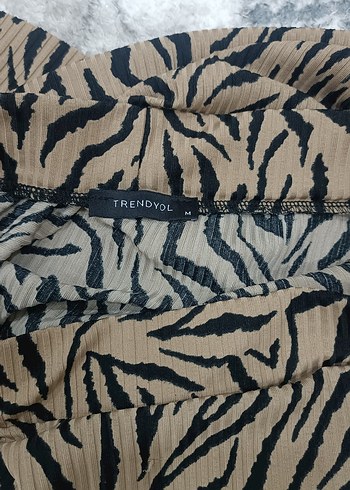 Zebra Desenli Kadın Uzun Kumaş etek - Görsel 2