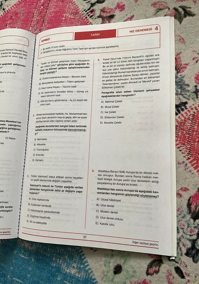 40x10 AYT Tarih Denemeleri Kitabı - Görsel 2