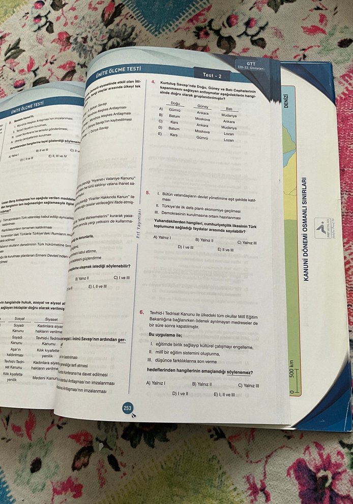 AYT Tarih Soru Bankası - PRF Yayınları - Görsel 4