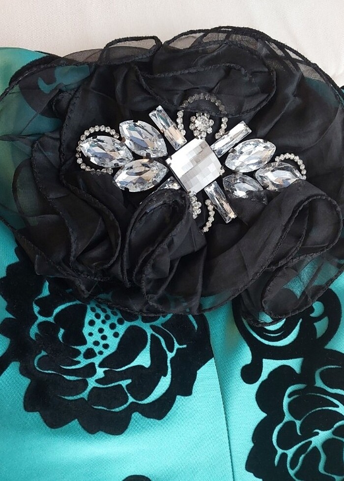 Muzaffer marka Turkuaz çok şık tuvalet - Görsel 2