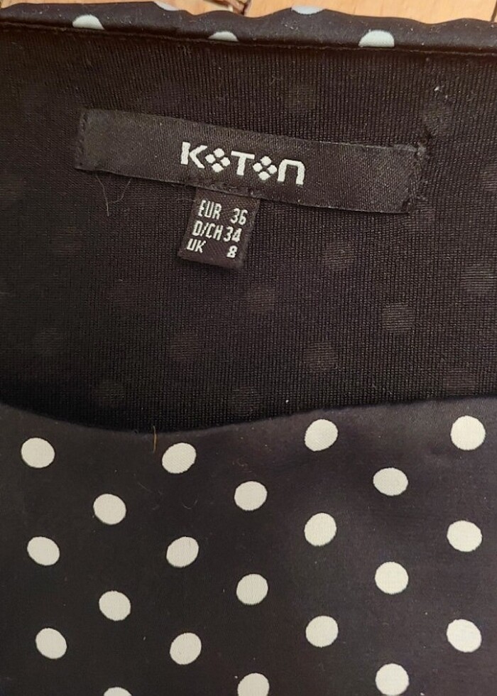 Koton puantiyeli saten elbise - Görsel 4