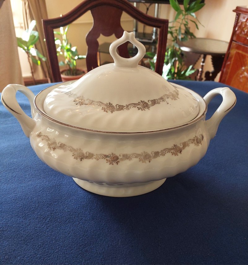 Romanya Üretimi Vintage Porselen Kapaklı Çorbalık & Sosluk - Görsel 3