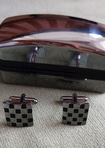 Vintage Kare Desenli Erkek Kol Düğmeleri - Görsel 4